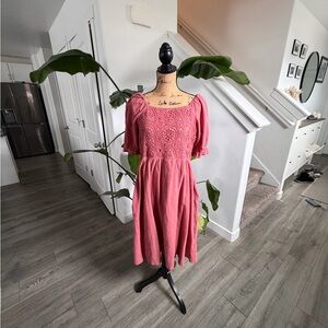 Elegant Pink Lace Dress orange creek size XL